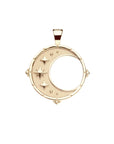 FOREVER Moon and Back Pendant Coin in Solid Gold