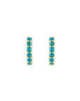 JOY Turquoise Huggie Hoop Earrings SALE
