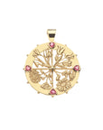 HOPE 14k Pink Tourmaline Coin Pendant