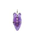 JOY Carved Amethyst Snail in Solid Gold