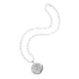 Silver Coin Pendant on Drawn Link Chain