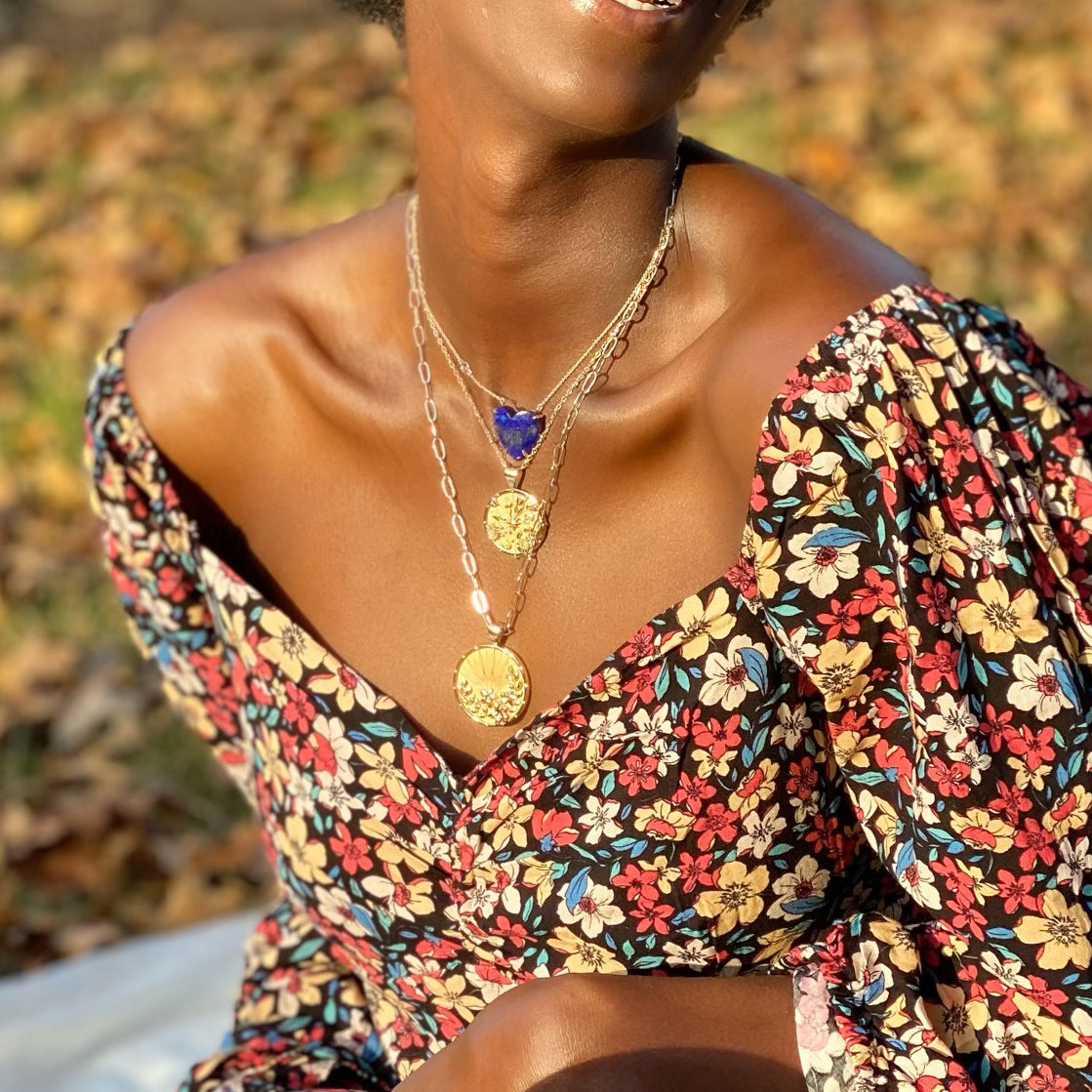 Pendant Coin Necklace Location - OHANA – Jane Win Jewelry
