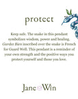 PROTECT JW Original Pendant Coin in Green Enamel