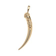 Gold tusk pendant with textured details