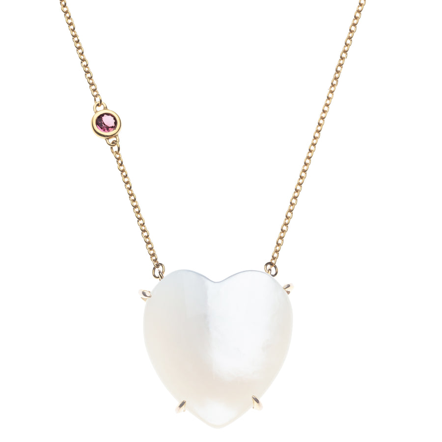LOVE Shell Carved Heart Necklace with Gold Setting SALE
