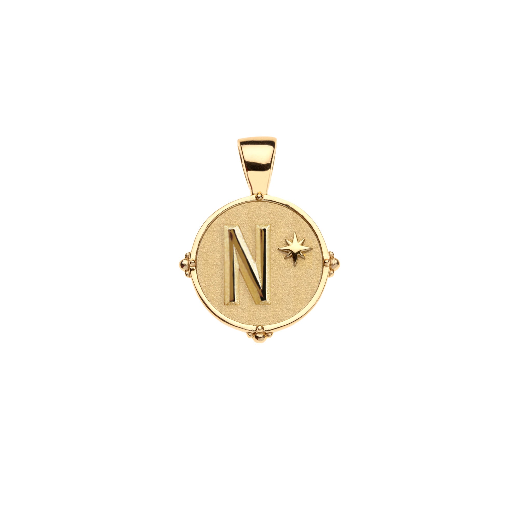 JW Letter Coin Pendant R 18 Drawn Link Chain