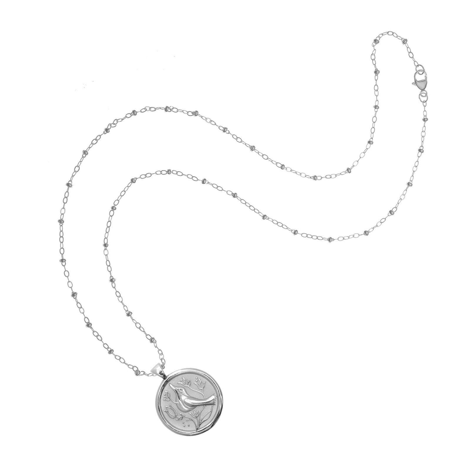 PEACE JW Small Pendant Coin in Silver