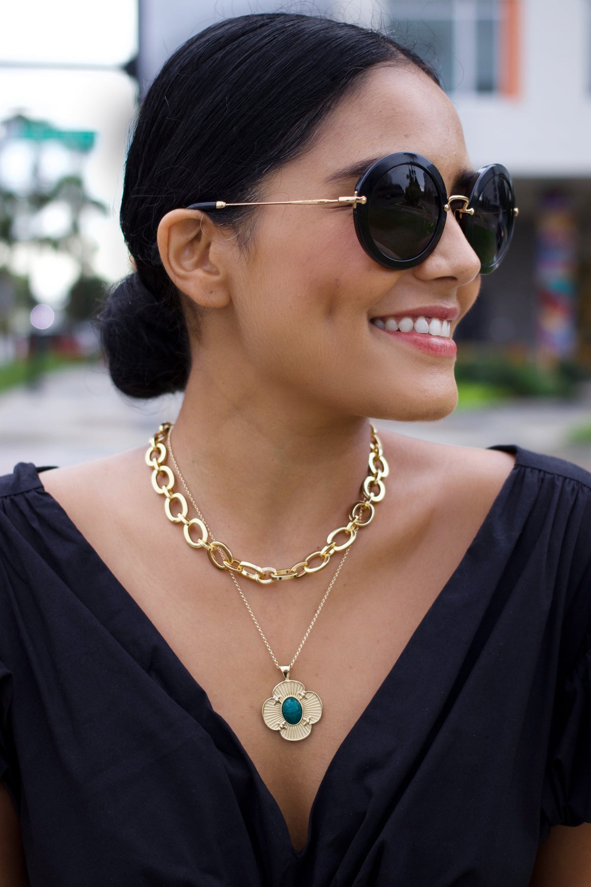 Jane Win Chain Chunky Link Chain with Lapis Bead – Jane Win Jewelry