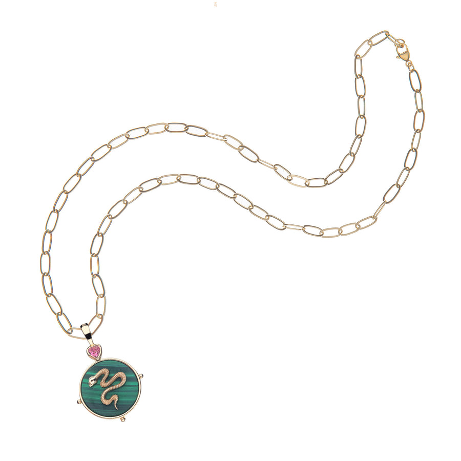 PROTECT Malachite Snake Pendant