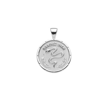 PROTECT JW Small Pendant Coin in Silver