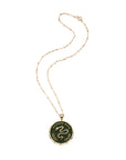 PROTECT JW Original Pendant Coin in Green Enamel