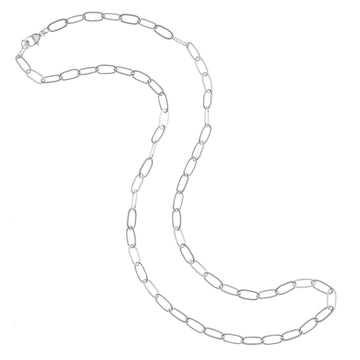 Silver Drawn Link Chain