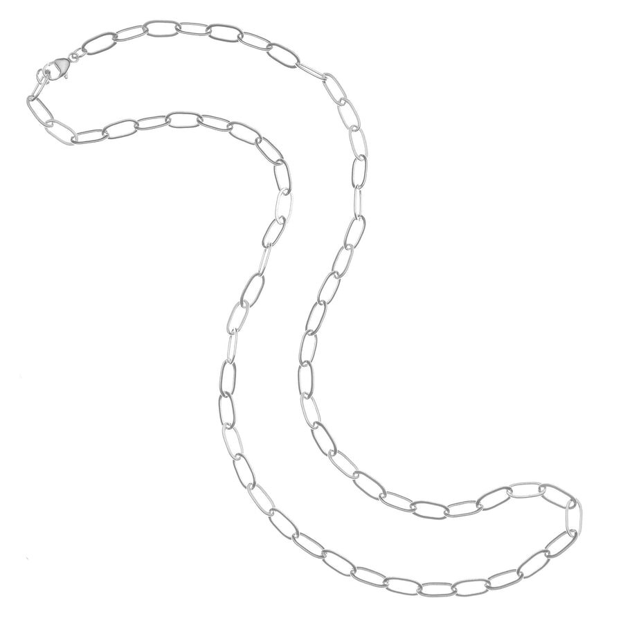 Silver Drawn Link Chain