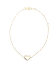 LOVE Open Heart Delicate Bracelet in 14k