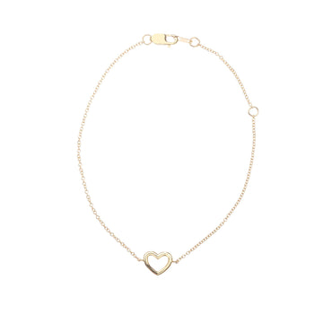 LOVE Open Heart Delicate Bracelet in 14k SALE
