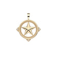 TEXAS JW Star Cutout Pendant in Solid Gold