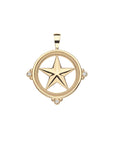 TEXAS JW Star Cutout Pendant in Solid Gold