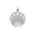 Silver Coin Pendant with three stars and a Rising Sun Illustration