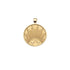 Gold Small Coin Pendant with three stars and a Rising Sun Illustration