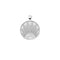 Silver Coin Pendant with three stars and a Rising Sun Illustration