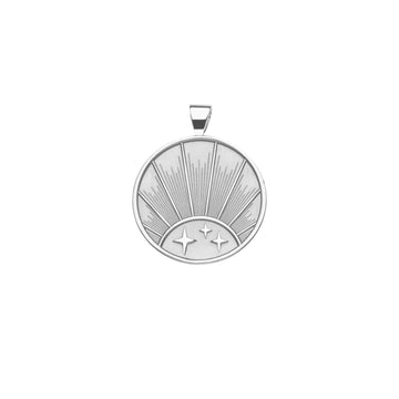 STRONG JW Small Pendant Coin (Rising Sun) in Silver SALE