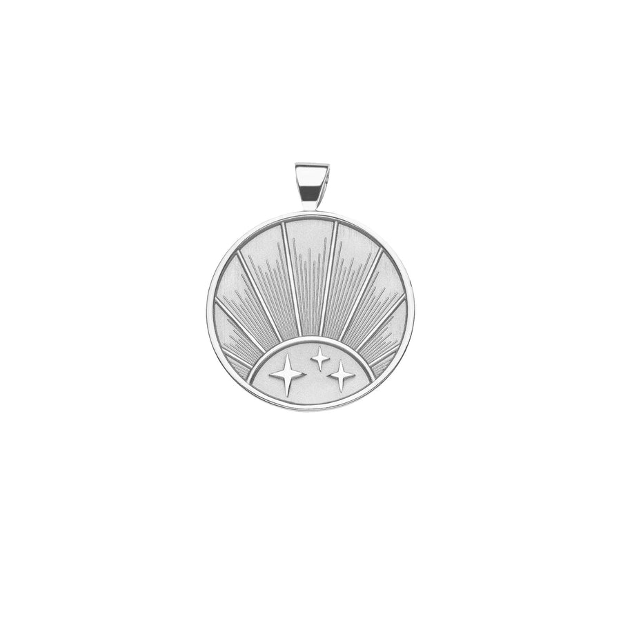 STRONG JW Small Pendant Coin (Rising Sun) in Silver SALE