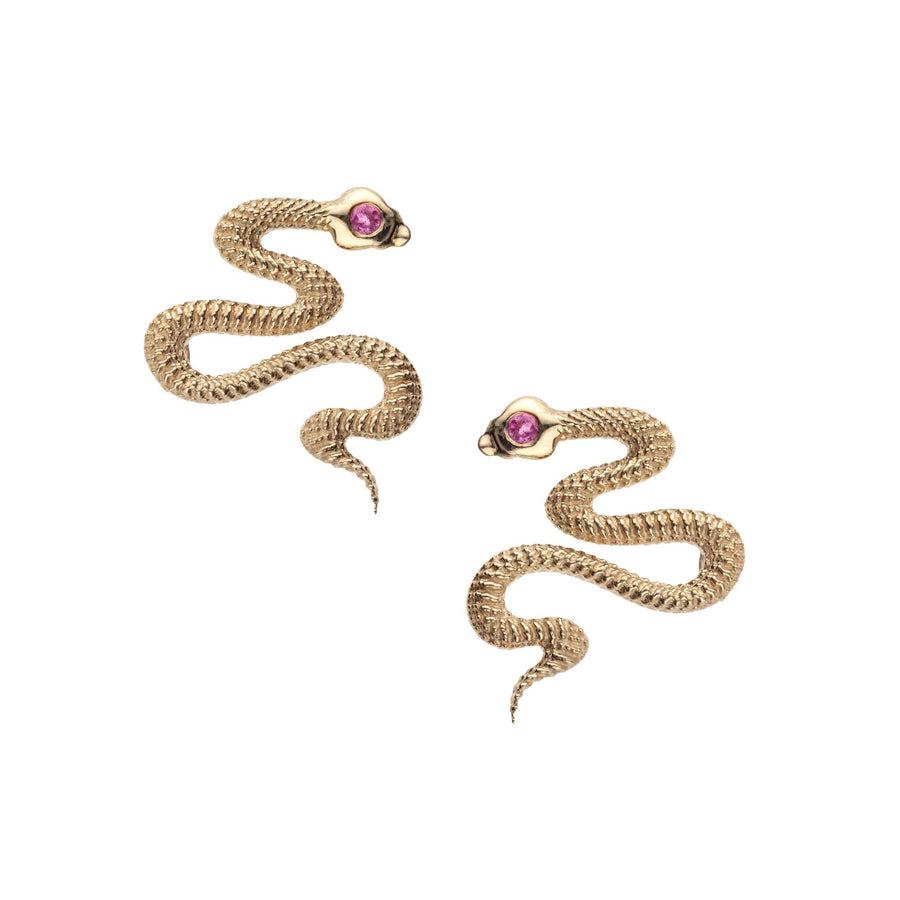 PROTECT Snake Stud Earrings 10k Gold SALE