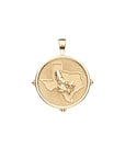 TEXAS JW Small Pendant Coin in Solid Gold