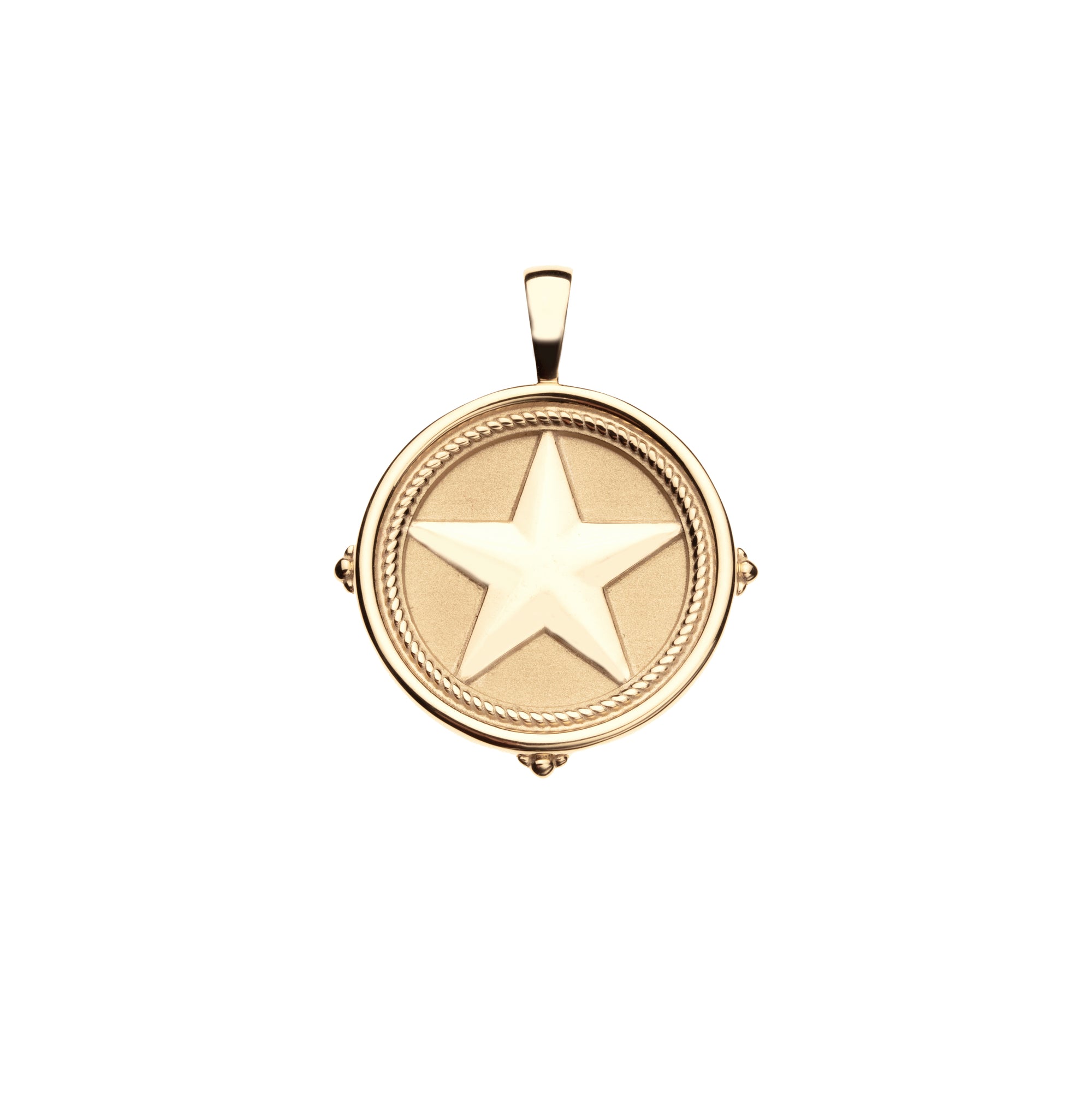 TEXAS JW Small Pendant Coin in Solid Gold