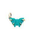 FREEDOM Carved Butterfly Charm in Solid Gold