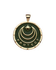 PROTECT JW Original Pendant Coin in Green Enamel